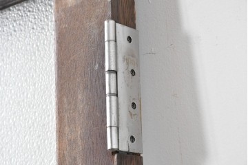 アンティーク建具　昭和初期　腰板欅(ケヤキ)材　ダイヤガラス入りの木製ドア1枚　(R-088062)