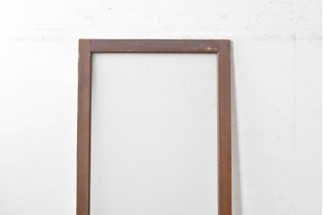 アンティーク建具　昭和初期　腰板欅(ケヤキ)材　ダイヤガラス入りの木製ドア1枚　(R-088062)