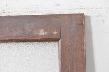 アンティーク建具　昭和初期　腰板欅(ケヤキ)材　ダイヤガラス入りの木製ドア1枚　(R-088062)