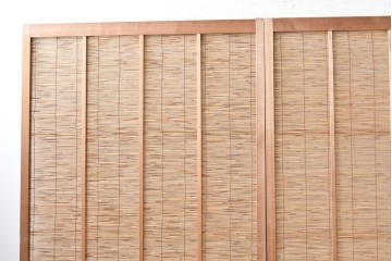 ヴィンテージ建具　昭和中期　自然素材の風合いを楽しめる夏戸3枚セット　(R-088063)