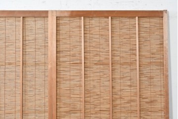 ヴィンテージ建具　昭和中期　自然素材の風合いを楽しめる夏戸3枚セット　(R-088063)