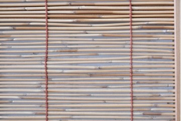 ヴィンテージ建具　昭和中期　自然素材の風合いを楽しめる夏戸3枚セット　(R-088063)