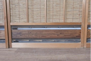 ヴィンテージ建具　昭和中期　自然素材の風合いを楽しめる夏戸3枚セット　(R-088063)