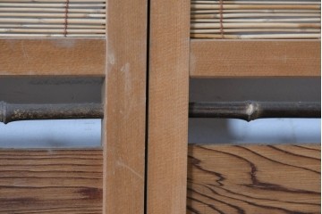ヴィンテージ建具　昭和中期　自然素材の風合いを楽しめる夏戸3枚セット　(R-088063)
