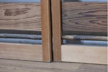 ヴィンテージ建具　昭和中期　自然素材の風合いを楽しめる夏戸3枚セット　(R-088063)