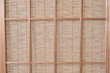 ヴィンテージ建具　昭和中期　自然素材の風合いを楽しめる夏戸3枚セット　(R-088063)