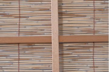 ヴィンテージ建具　昭和中期　自然素材の風合いを楽しめる夏戸3枚セット　(R-088063)