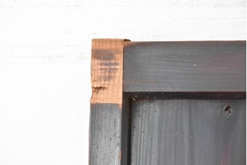 アンティーク建具　大正期　すすけた木味が魅力のガラス戸2枚セット　(R-088064)