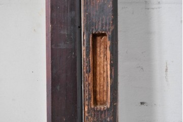 アンティーク建具　大正期　すすけた木味が魅力のガラス戸2枚セット　(R-088064)