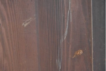 アンティーク建具　大正から昭和初期　ガラス入り　細やかな格子とガラスを組み合わせた格子帯戸3枚セット　(R-088065)