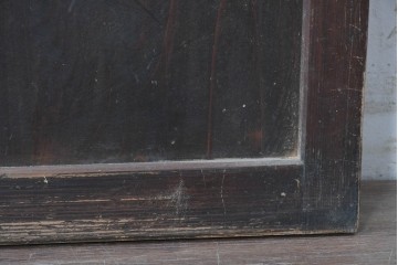 アンティーク建具　大正から昭和初期　ガラス入り　細やかな格子とガラスを組み合わせた格子帯戸1枚　(R-088066)