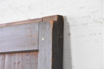 アンティーク建具　大正から昭和初期　ガラス入り　細やかな格子とガラスを組み合わせた格子帯戸1枚　(R-088066)