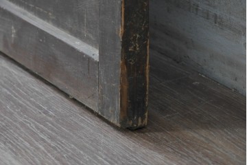 アンティーク建具　大正から昭和初期　ガラス入り　細やかな格子とガラスを組み合わせた格子帯戸1枚　(R-088066)