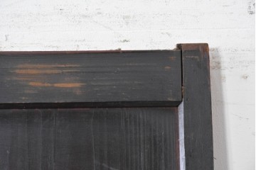 アンティーク建具　明治期から大正期　黒味を帯びた重厚な色合いの障子帯戸1枚　(R-088067)
