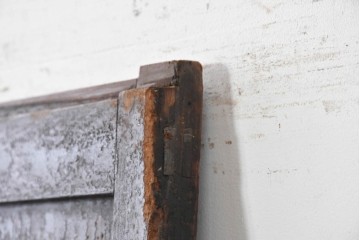 アンティーク建具　明治期から大正期　黒味を帯びた重厚な色合いの障子帯戸1枚　(R-088067)