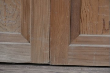 ヴィンテージ建具　昭和後期　組子の意匠が見事なガラス帯戸4枚セット　(R-088068)