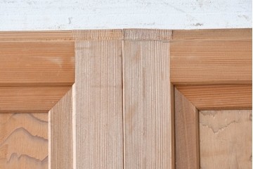 ヴィンテージ建具　昭和後期　組子の意匠が見事なガラス帯戸4枚セット　(R-088068)