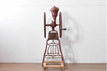 【簡易リペア限定品】　アメリカアンティーク　希少!!　C.H. Woodruff & Co.(Woodruff & Edwards)　エルジン・ナショナル(Elgin National)鋳鉄製の大型コーヒーミル　(R-088072)