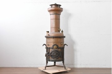 【簡易リペア限定品】　フランスアンティーク　希少!!　ディスプレイにおすすめ!!　ずっしりとした銅製の大型ワイナリーボイラー　(R-088073)