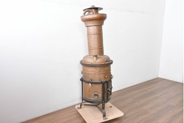 【簡易リペア限定品】　フランスアンティーク　希少!!　ディスプレイにおすすめ!!　ずっしりとした銅製の大型ワイナリーボイラー　(R-088073)
