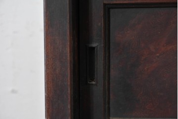 和製アンティーク　上手物!!　明治期から大正期　前面欅(ケヤキ)材　玉杢　3尺　組子入り引き戸のサイドボード　(R-088078)