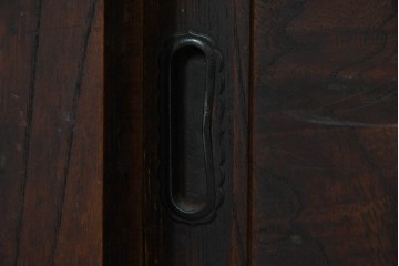 和製アンティーク　上手物!!　前面欅(ケヤキ)材　玉杢　杢目が素晴らしいサイドボード　(R-088080)