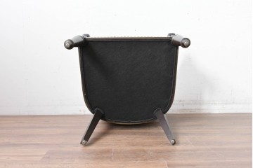 新古　展示品　美品　特注オーダー家具　黒と赤のコントラストが印象的なチェア　制作費約13万円　(R-088091)