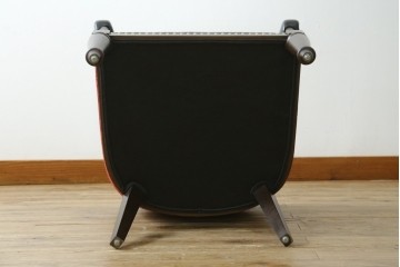 新古　展示品　美品　特注オーダー家具　黒と赤のコントラストが印象的なチェア　制作費約13万円　(R-088091)