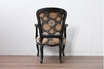 新古　展示品　美品　特注オーダー家具　シノワズリデザインが華やかなアンティーク調のチェア　制作費約15万円　(R-088092)