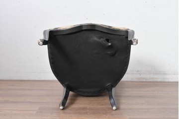 新古　展示品　美品　特注オーダー家具　シノワズリデザインが華やかなアンティーク調のチェア　制作費約15万円　(R-088092)