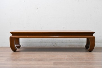 和製ヴィンテージ　オリエンタルデザインのローテーブル　(R-088099)