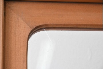 ヴィンテージ建具　昭和後期　上手物!!　大きなガラス面が開放的な大判ガラス戸2枚セット　(R-088101)