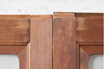 ヴィンテージ建具　昭和後期　上手物!!　大きなガラス面が開放的な大判ガラス戸2枚セット　(R-088101)