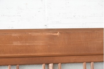 ヴィンテージ建具　昭和中期　上手物!!　腰板杉材一枚板　整然と並ぶ格子が上品なガラス戸4枚セット　(R-088102)