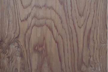 ヴィンテージ建具　昭和中期　上手物!!　腰板杉材一枚板　整然と並ぶ格子が上品なガラス戸4枚セット　(R-088102)
