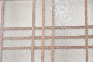 ヴィンテージ建具　昭和中期　上手物!!　腰板杉材一枚板　整然と並ぶ格子が上品なガラス戸4枚セット　(R-088102)