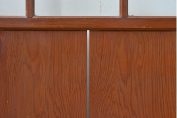 アンティーク建具　昭和初期　すっきりとした印象のガラス戸2枚セット　(R-088105)