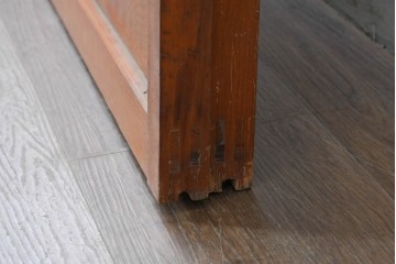 アンティーク建具　昭和初期　すっきりとした印象のガラス戸2枚セット　(R-088105)