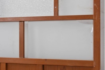 アンティーク建具　昭和初期　大正ロマンの趣を感じるガラス戸1枚　(R-088106)