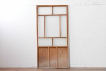 アンティーク建具　昭和初期　大正ロマンの趣を感じるガラス戸1枚　(R-088107)