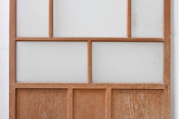 アンティーク建具　昭和初期　大正ロマンの趣を感じるガラス戸1枚　(R-088107)