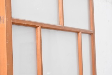 アンティーク建具　昭和初期　大正ロマンの趣を感じるガラス戸1枚　(R-088107)