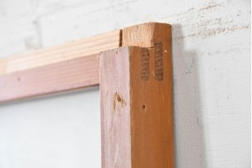 アンティーク建具　昭和初期　大正ロマンの趣を感じるガラス戸1枚　(R-088107)