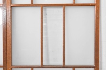 ヴィンテージ建具　昭和中期　大正ロマンの意匠が映えるガラス戸2枚セット　(R-088108)