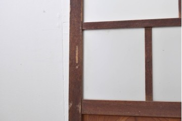 ヴィンテージ建具　昭和中期　大正ロマンの意匠が映えるガラス戸2枚セット　(R-088108)