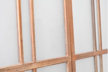 ヴィンテージ建具　昭和中期　温もりある木味が楽しめるガラス戸2枚セット　(R-088109)