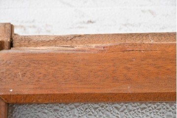 ヴィンテージ建具　昭和中期　温もりある木味が楽しめるガラス戸2枚セット　(R-088109)