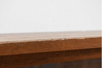 和製ヴィンテージ　木味豊かなシンプルデザインのガラス戸棚　(R-088124)
