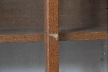和製ヴィンテージ　木味豊かなシンプルデザインのガラス戸棚　(R-088124)