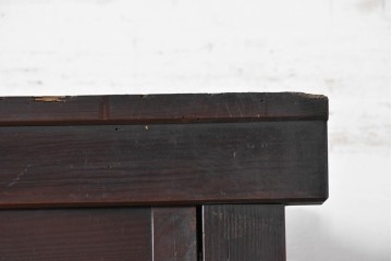 和製アンティーク　明治期　格子戸の意匠が趣深い四尺水屋箪笥　(R-088125)